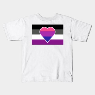 Biromantic Asexual Flag Kids T-Shirt